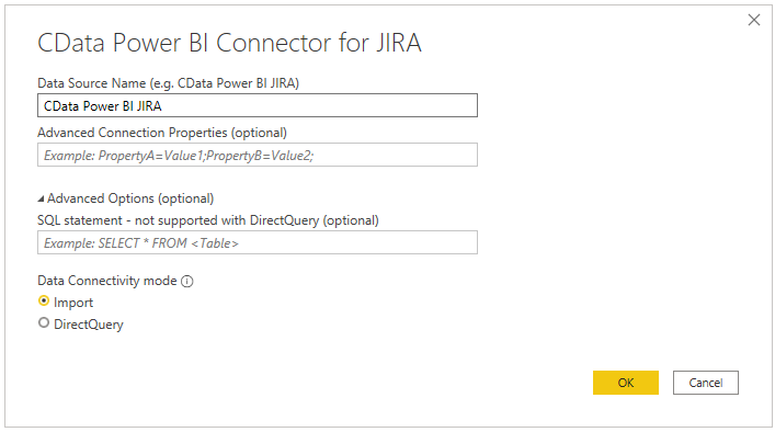 Create CData connector in Power BI